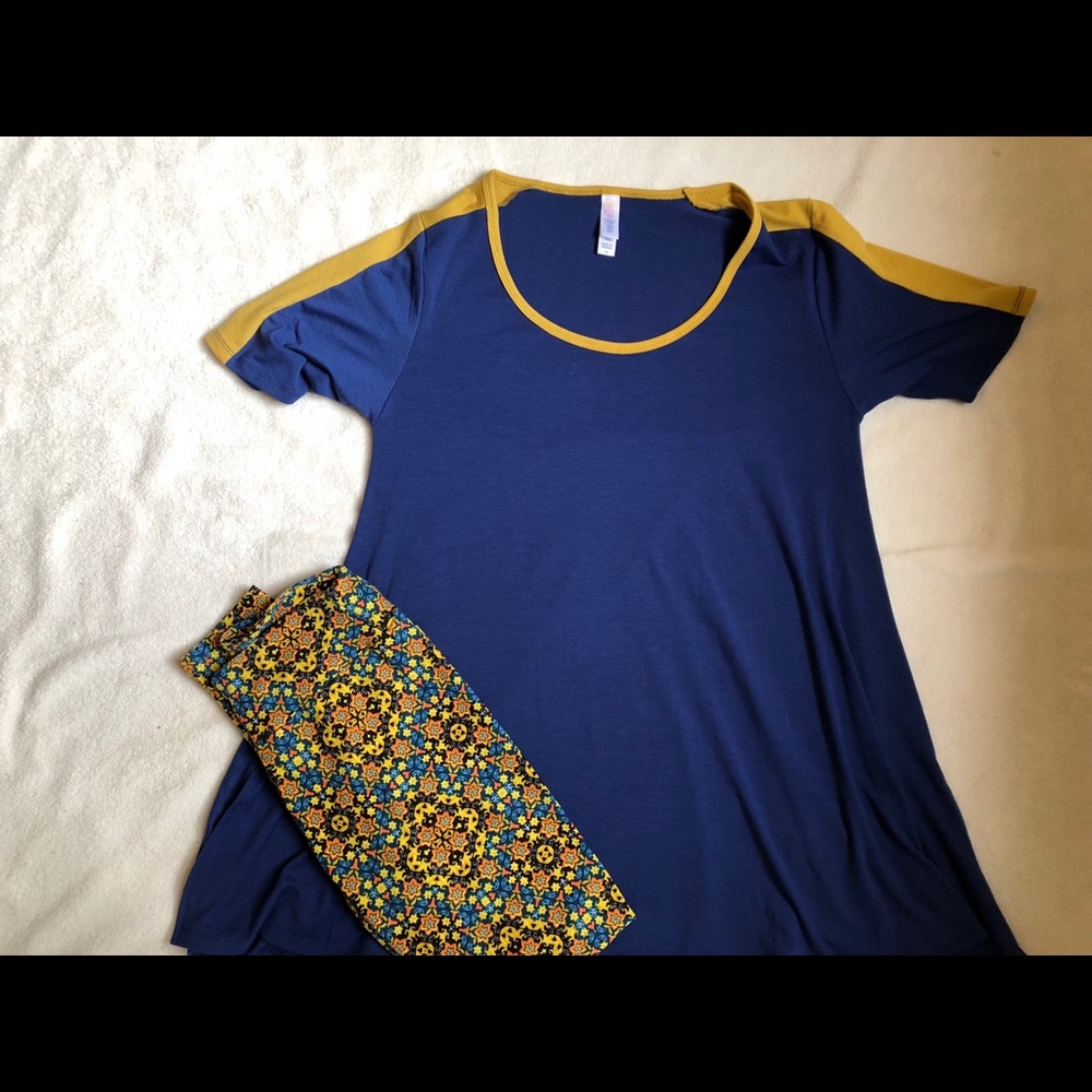 NWOT LuLaRoe Perfect Tee and Leggings Set - Picture 2 of 2